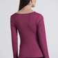 Top a costine con cut-out e ricamo