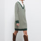 Abito jacquard con scollo a V