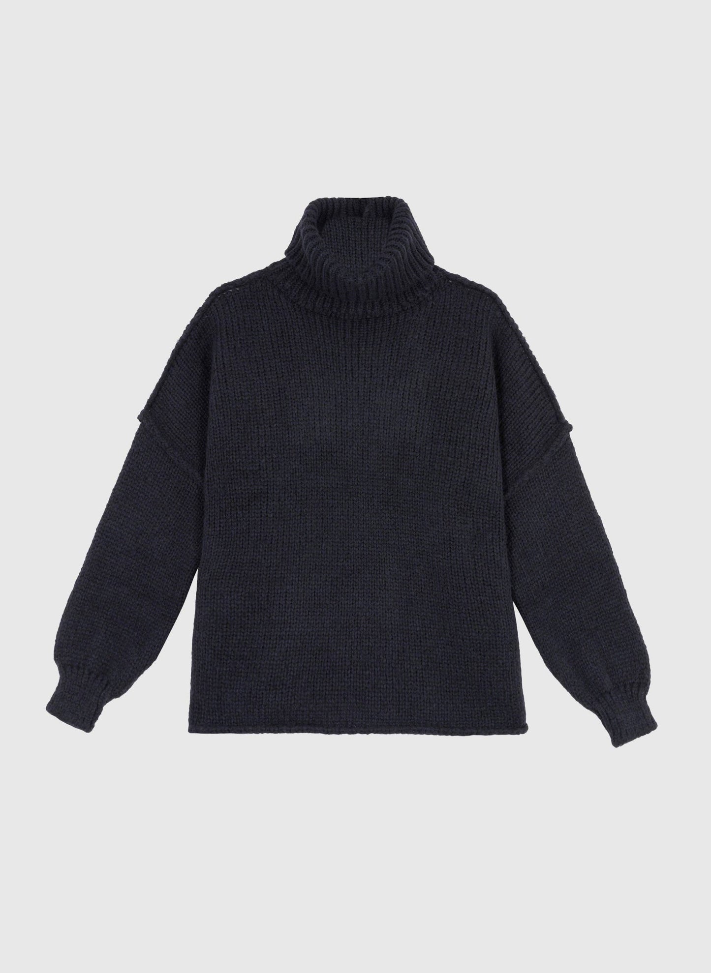 Maglione dolcevita oversize blu marino