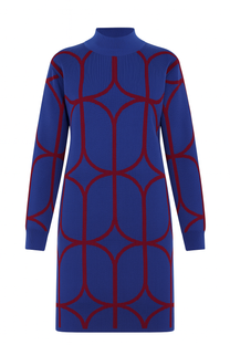Abito in maglia a rete con motivo geometrico