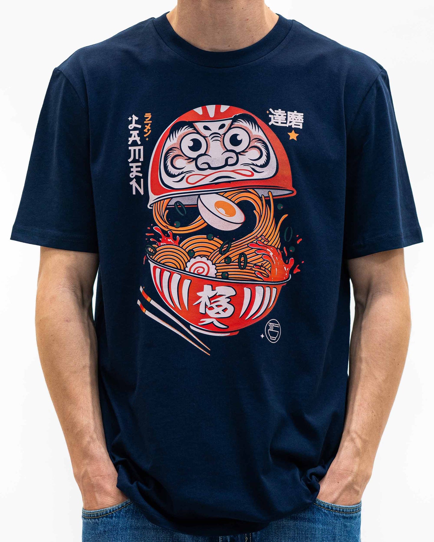 T-shirt Daruma Ramen Giapponese in Cotone Biologico