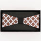 Set papillon in legno con fazzoletto da taschino coordinato