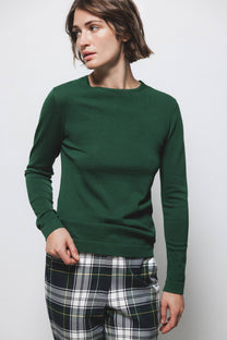 Maglione in maglia rasata con girocollo