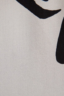 Abito camicia lungo con stampa monocromatica