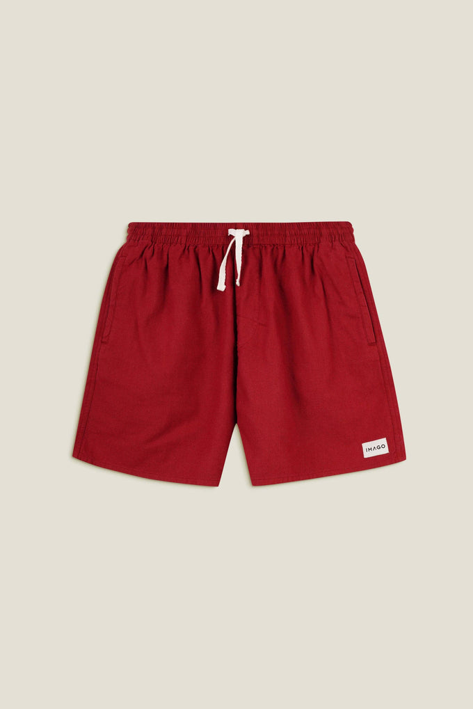 Pantaloncini in lino rossi Carriage