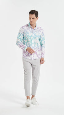 Camicia premium a stampa floreale digitale