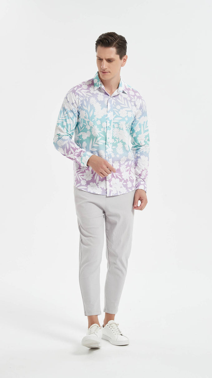 Camicia premium a stampa floreale digitale