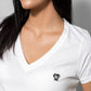 T-shirt bianca antimacchia con scollo a V DANTE
