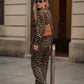 Pantaloni animalier in viscosa
