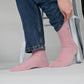 Calze in lana e angora rosa