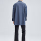 Camicia oversize in popeline misto cotone con bottoni
