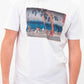 T-shirt bianca con stampa manga Floating Hadoken