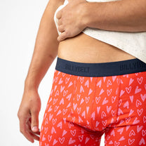 Boxer in cotone biologico con stampa cuori Valentin