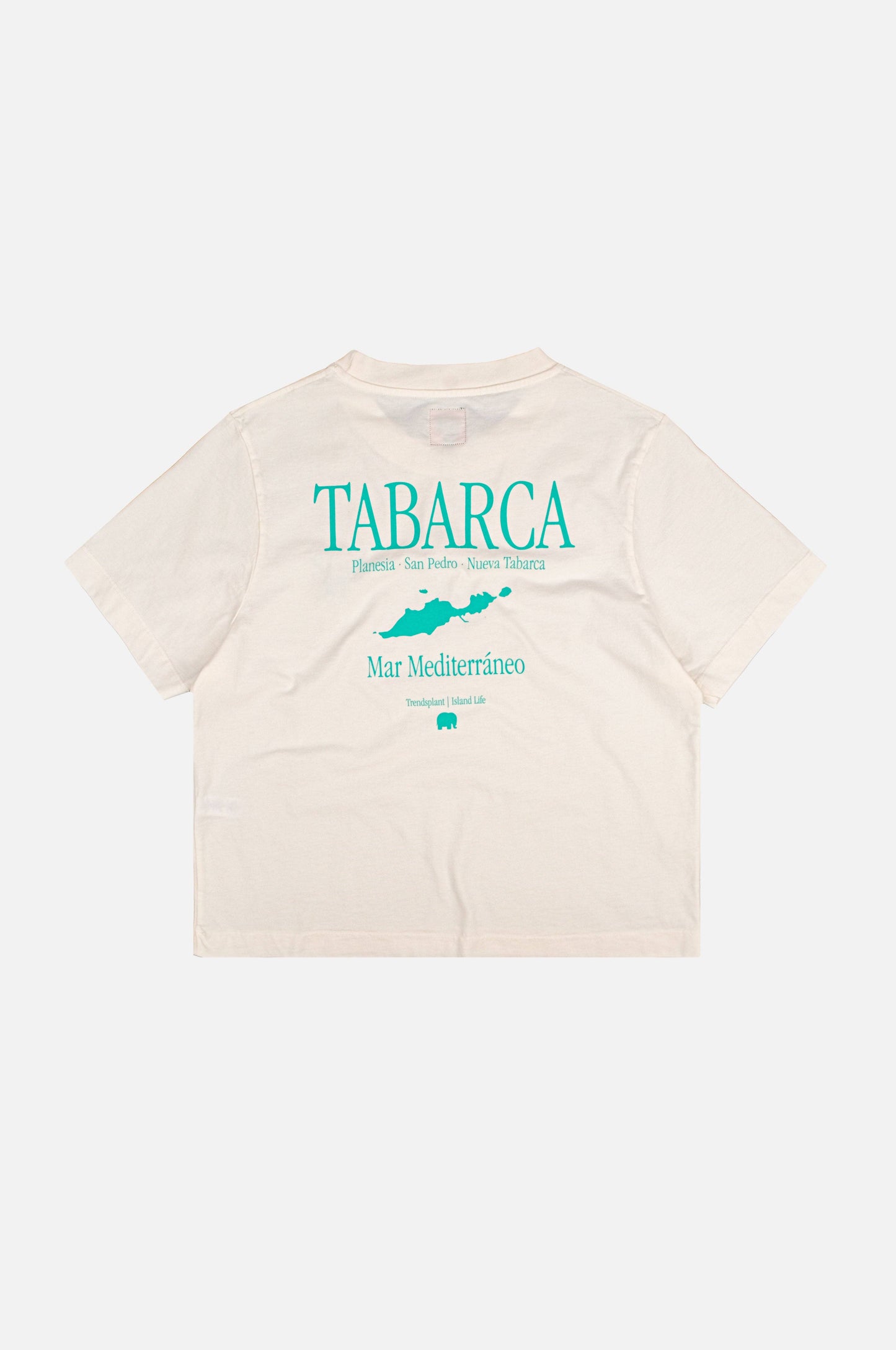 T-shirt donna pigmentata Tabarca in cotone organico bianco schiuma