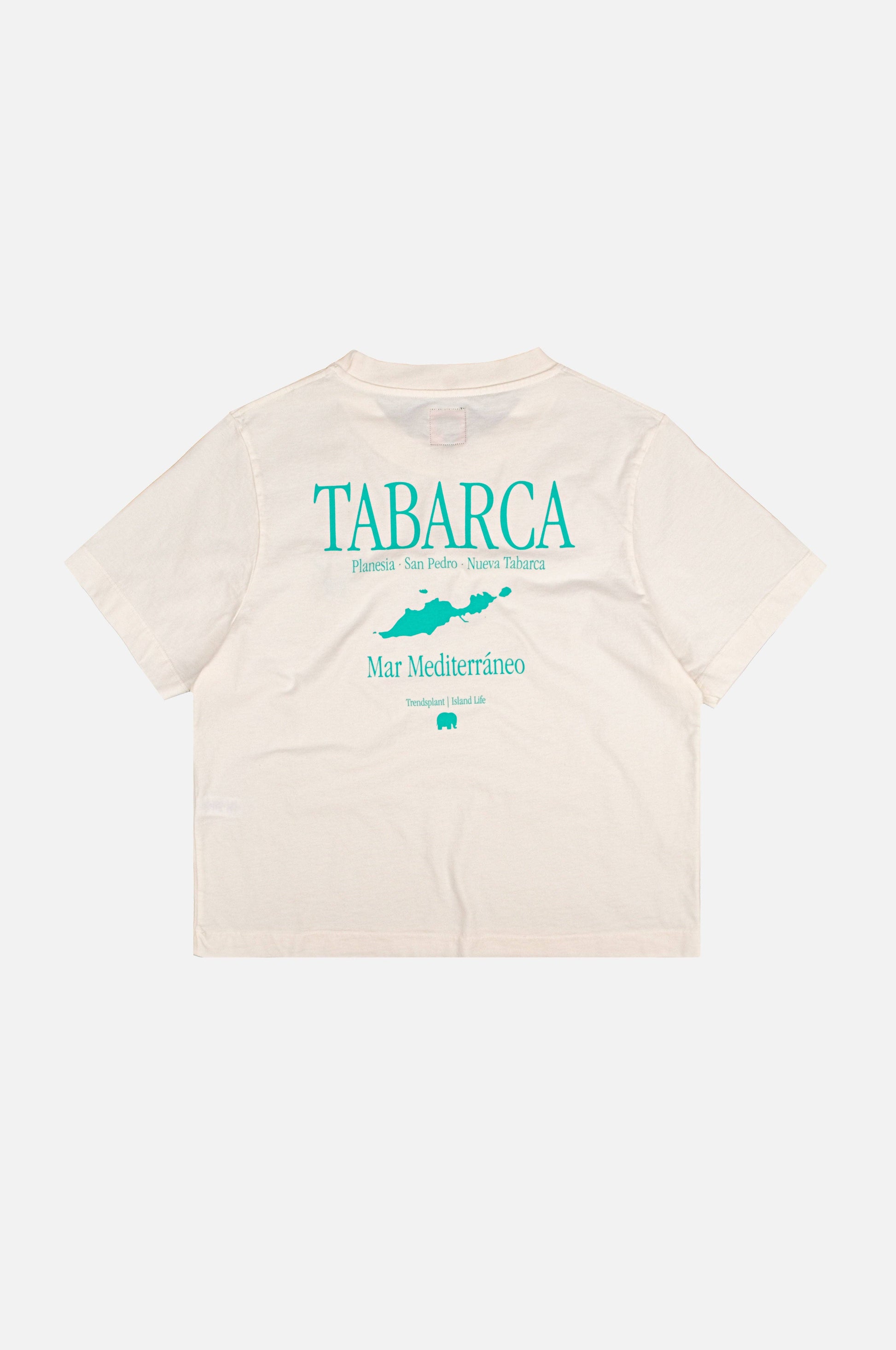 T-shirt donna pigmentata Tabarca in cotone organico bianco schiuma
