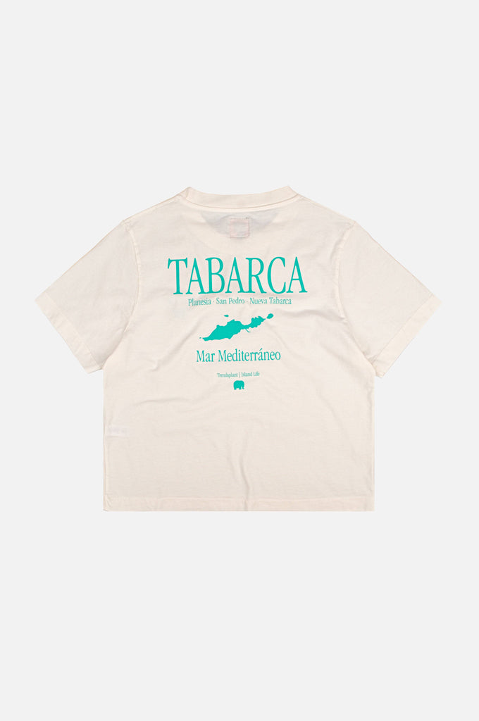 T-shirt donna pigmentata Tabarca in cotone organico bianco schiuma