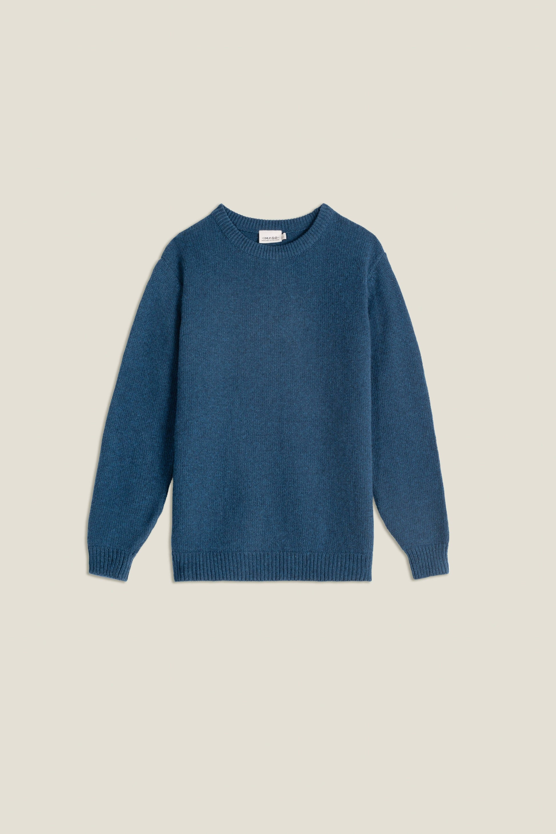 Maglione in maglia blu scuro in cotone biologico