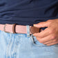 Cintura intrecciata elastica rosa antico