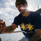 T-shirt Star blu navy in cotone biologico