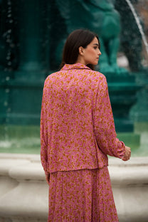 Camicia oversize floreale in viscosa