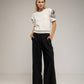 Maglia in cotone con maniche a rosetta