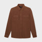 Overshirt in maglia antipiega marrone