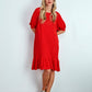 Abito jacquard in cotone