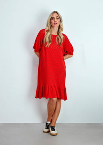 Abito jacquard in cotone