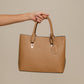 Borsa tote in ecopelle effetto martellato