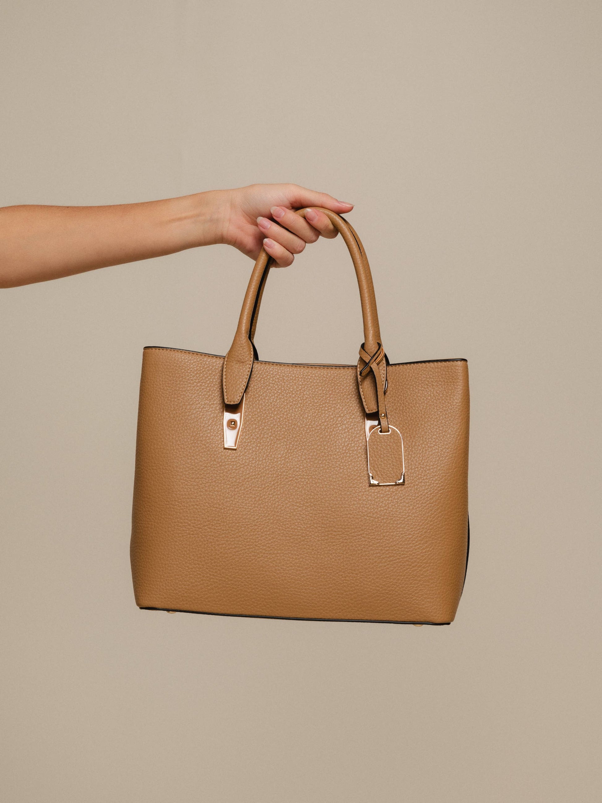 Borsa tote in ecopelle effetto martellato