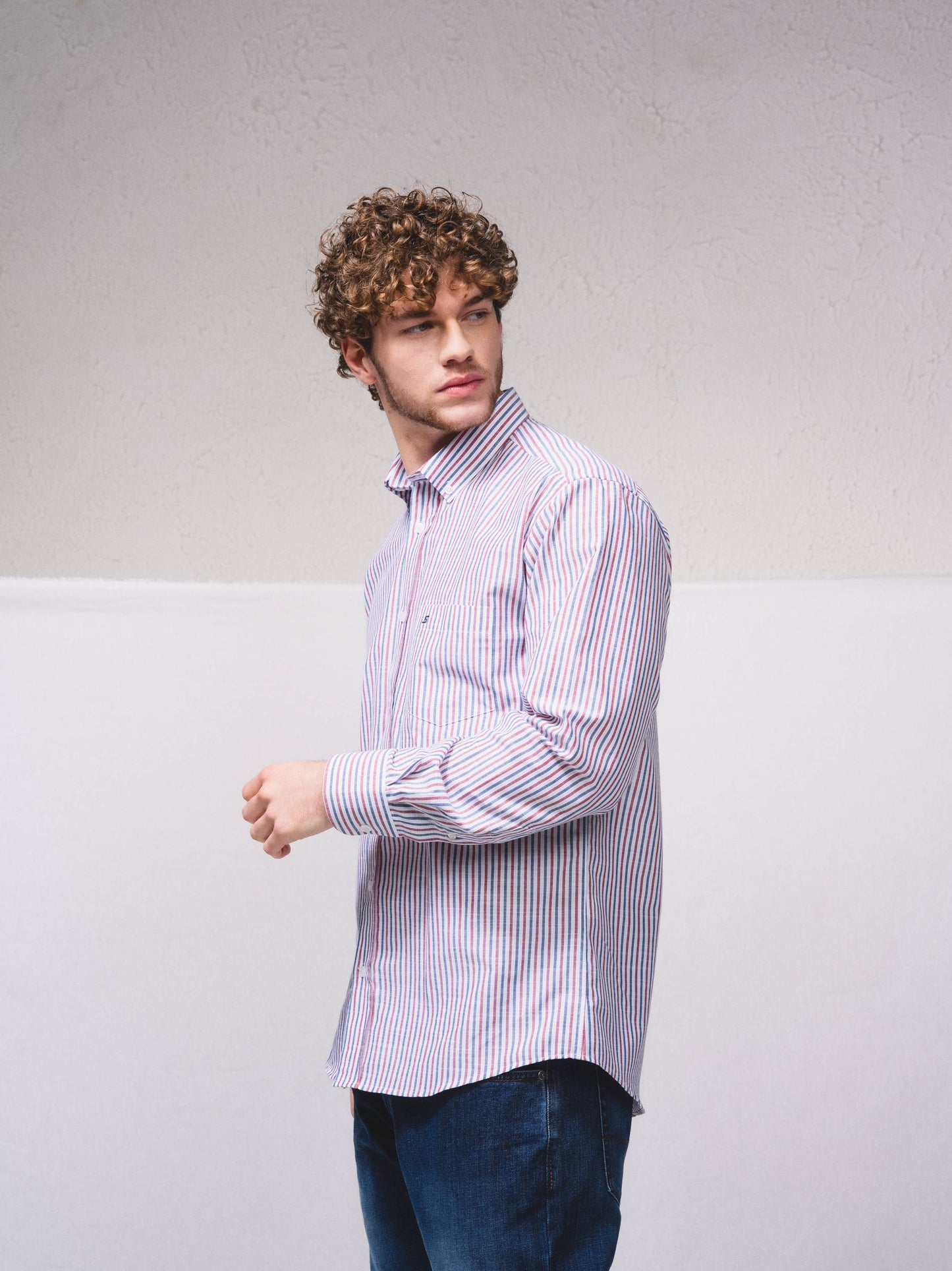 Camicia a righe regular fit