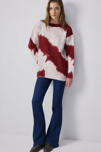 Maglione in maglia con motivo astratto