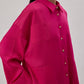 Camicia oversize in raso fucsia