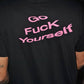 T-shirt oversize nera unisex con stampa