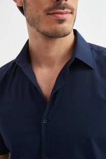 Camicia slim fit blu navy