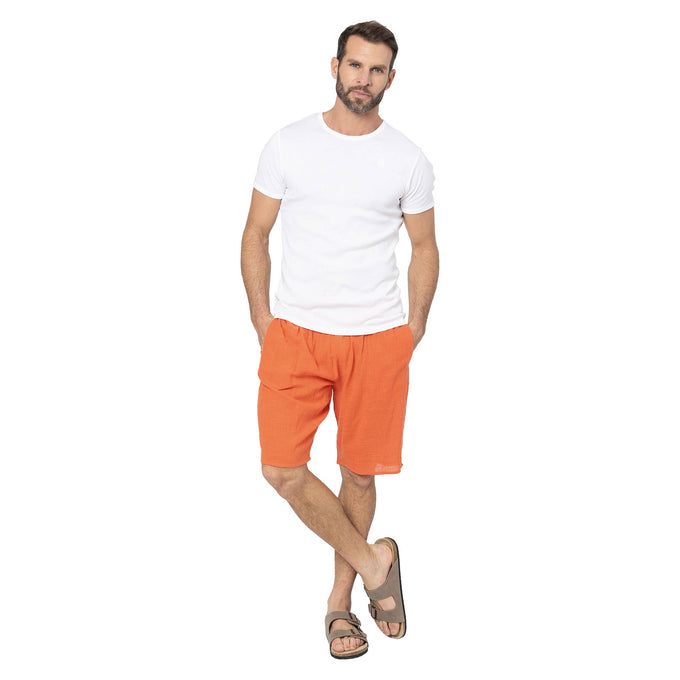 Pantaloncini estivi in cotone arancioni La Mano Boho