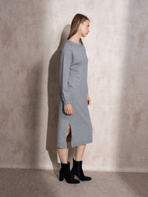Abito lungo in maglia con lurex