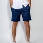 Pantaloncini chino elasticizzati blu navy