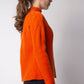 Maglione a collo alto in misto cashmere con trecce 3D