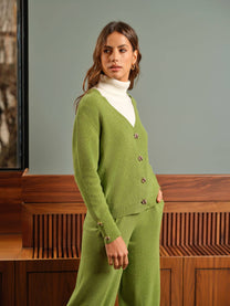 Cardigan in maglia con bottoni gioiello