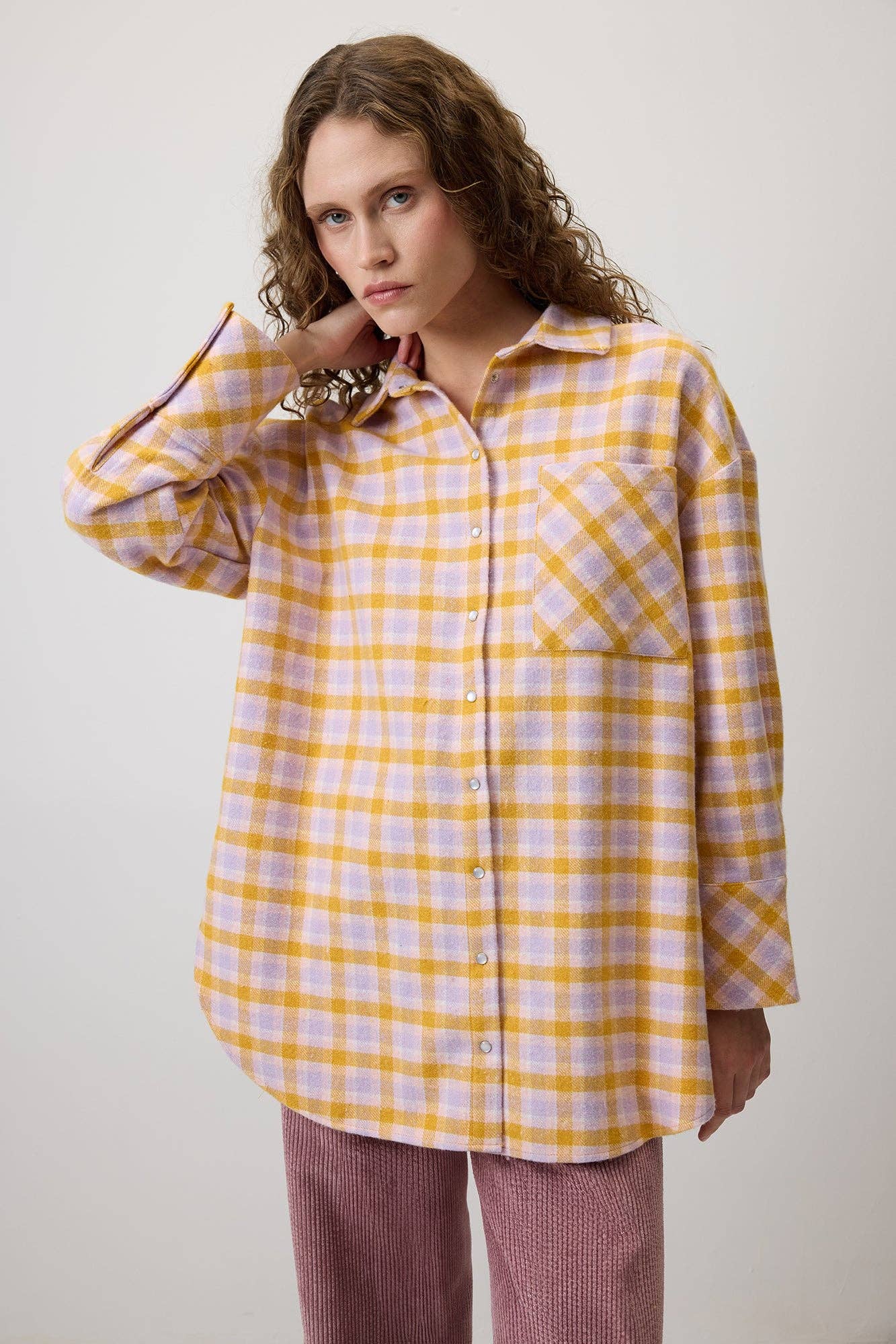 Camicia oversize a quadri stile boscaiolo