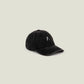Cappellino baseball nero effetto lavato con logo ricamato