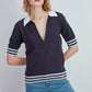 Polo in cotone con scollo a V Guimanos