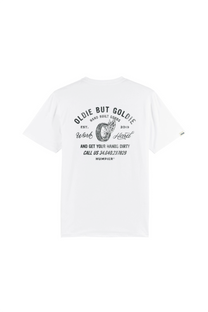 T-shirt Oldie bianca in cotone biologico