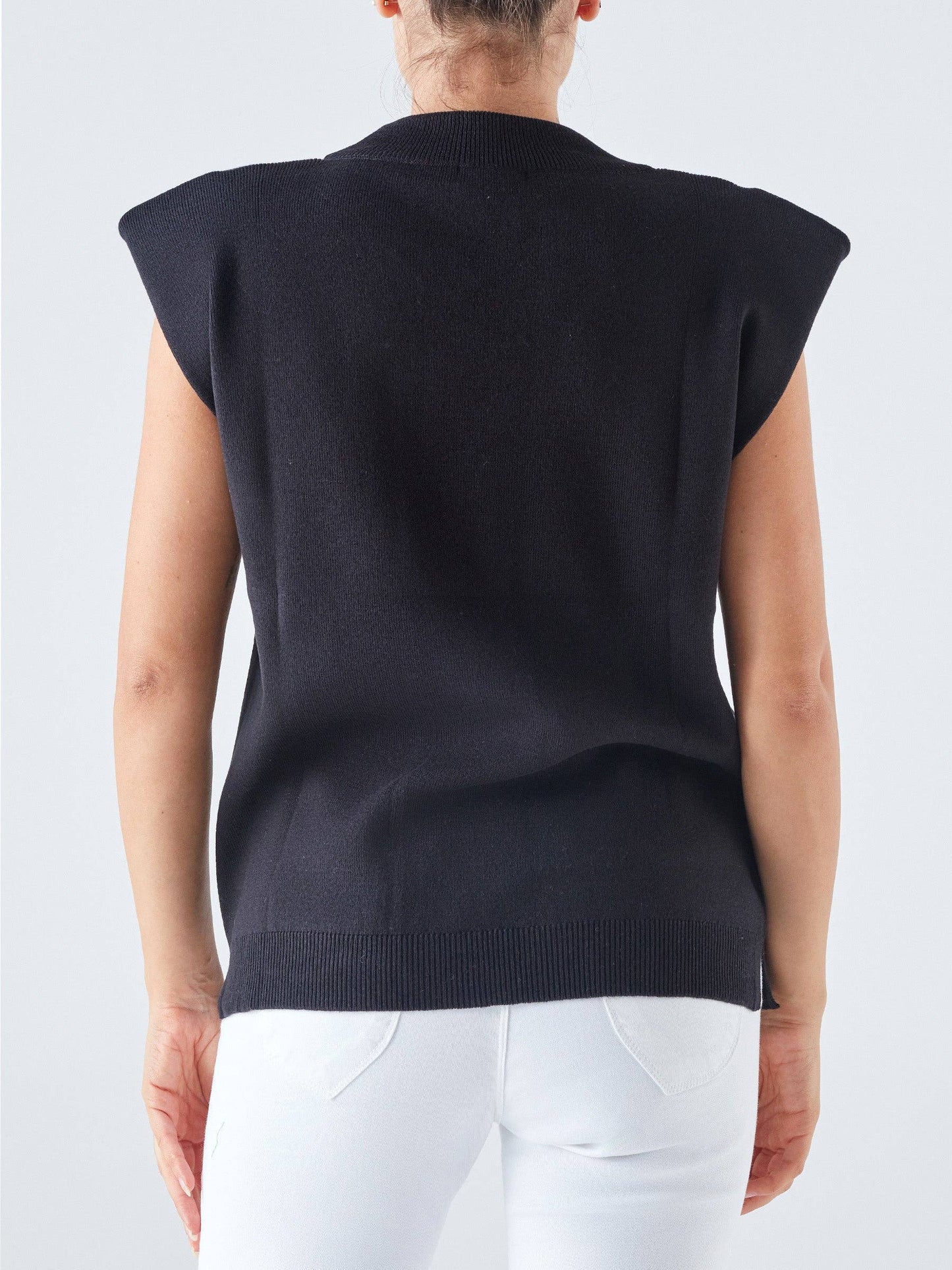 Canotta in maglia con spalle strutturate