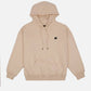Felpa con cappuccio oversize in cotone biologico avorio da donna