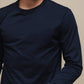 Maglia uomo girocollo a manica lunga in cotone e poliestere