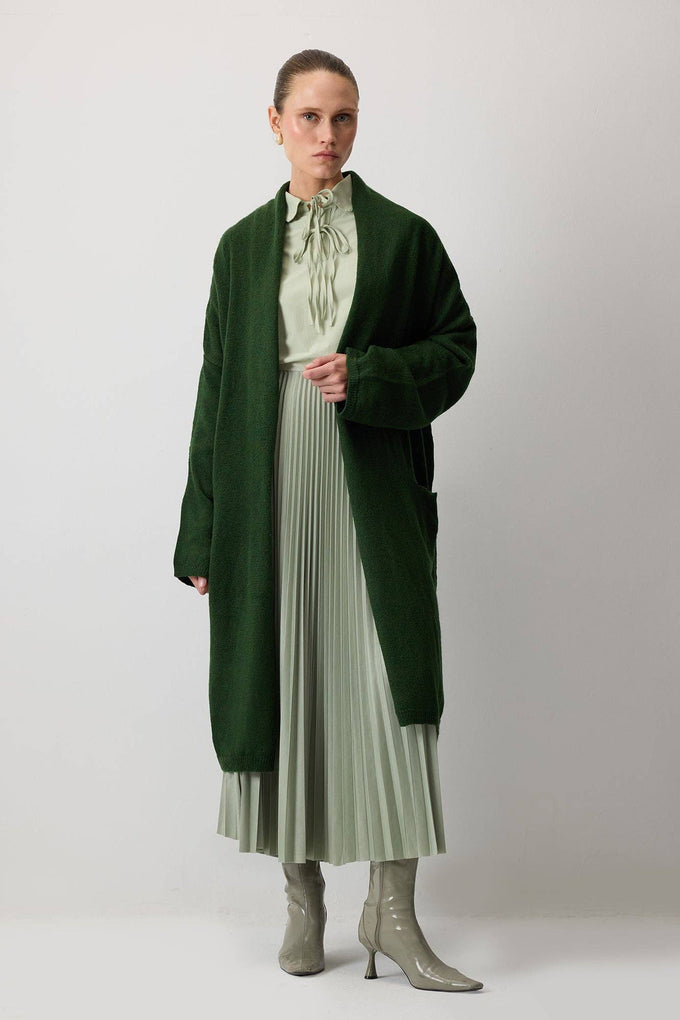 Cardigan oversize in maglia con tasche