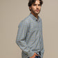 Camicia uomo a quadri in cotone misto