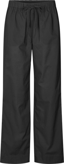 Pantaloni Astrid in popeline di cotone biologico neri